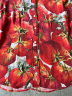 S/S 2012 Dolce & Gabbana Tomato Print Silk Shirt Red Women - S