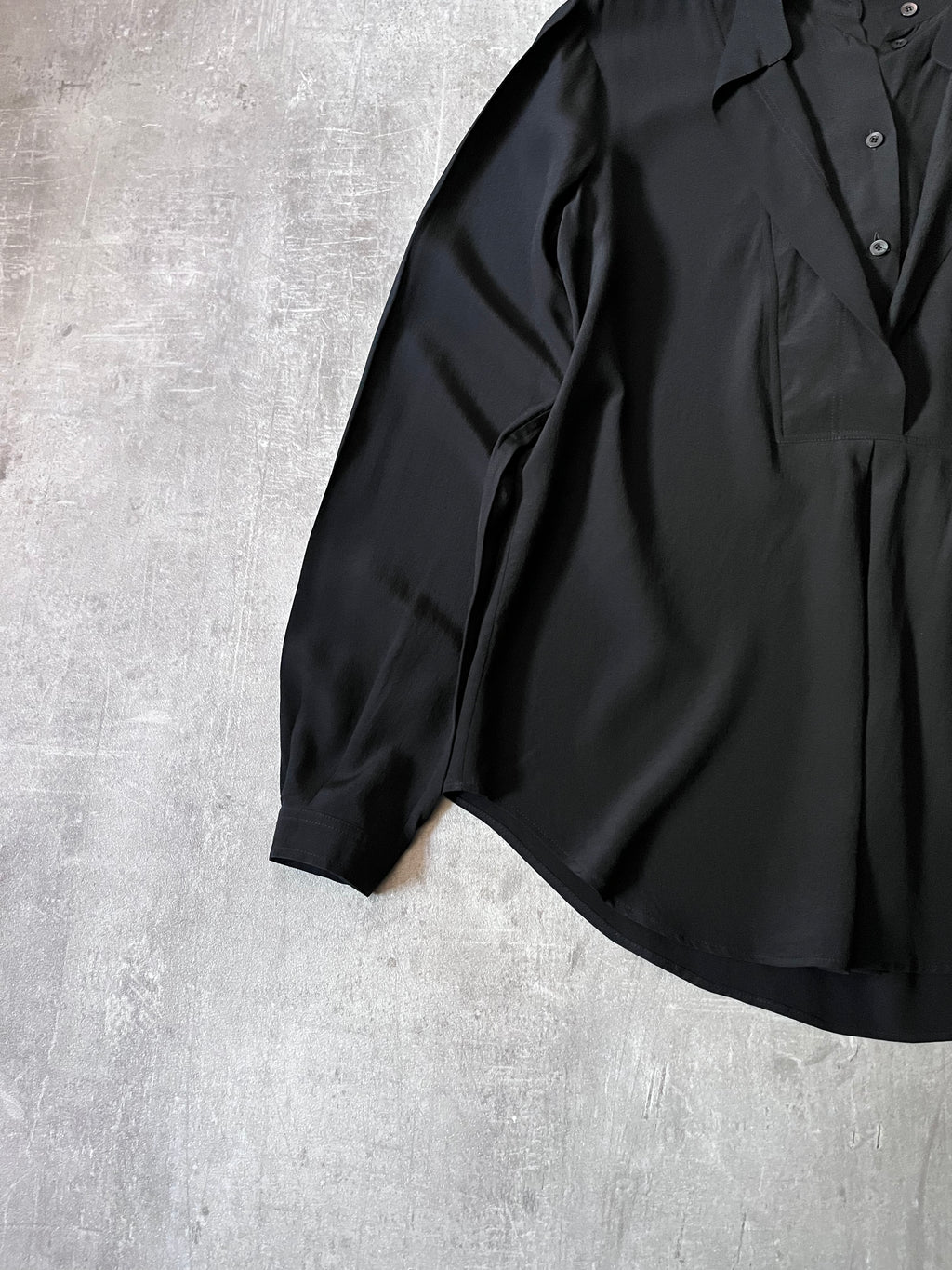 Gucci Double Collar Silk Shirt Black Women - M