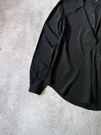 Gucci Double Collar Silk Shirt Black Women - M