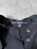 Gucci Double Collar Silk Shirt Black Women - M
