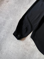 Gucci Double Collar Silk Shirt Black Women - M
