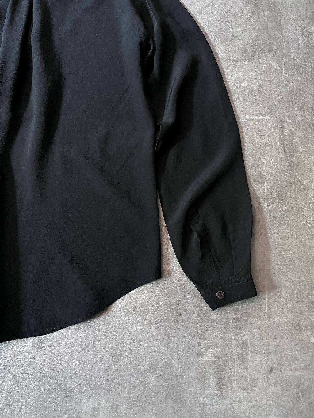 Gucci Double Collar Silk Shirt Black Women - M