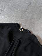Gucci Double Collar Silk Shirt Black Women - M