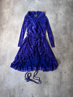 Jean Paul Gaultier Vintage Mesh Dress Purple Navy Women - M
