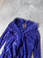 Jean Paul Gaultier Vintage Mesh Dress Purple Navy Women - M