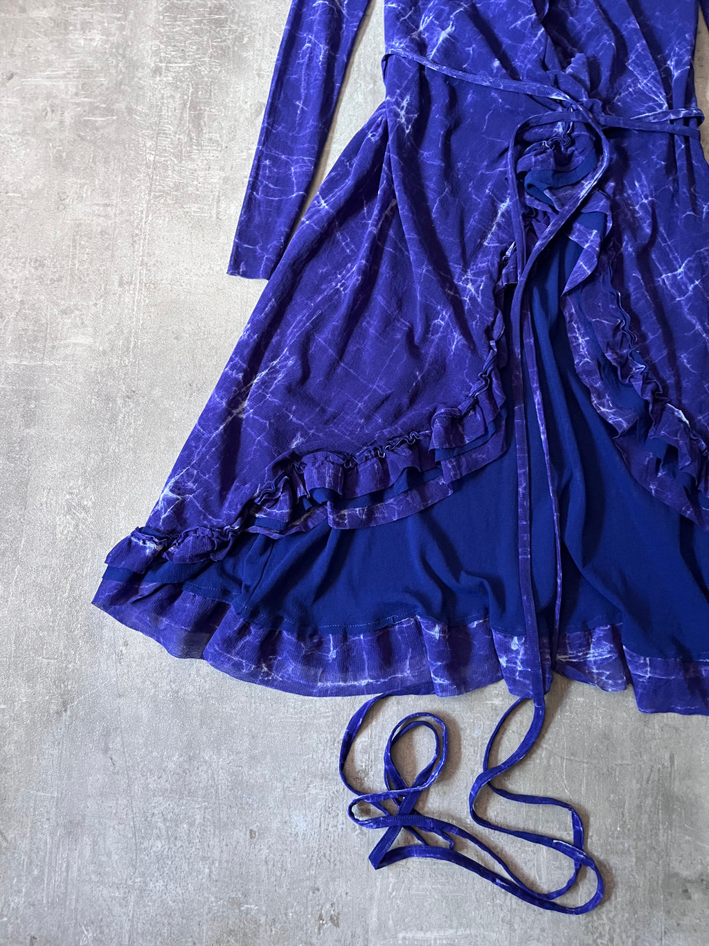 Jean Paul Gaultier Vintage Mesh Dress Purple Navy Women - M