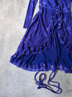Jean Paul Gaultier Vintage Mesh Dress Purple Navy Women - M