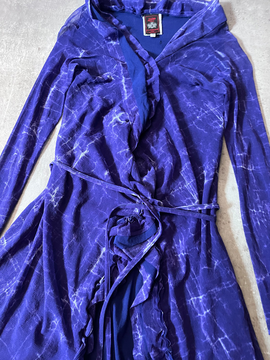 Jean Paul Gaultier Vintage Mesh Dress Purple Navy Women - M