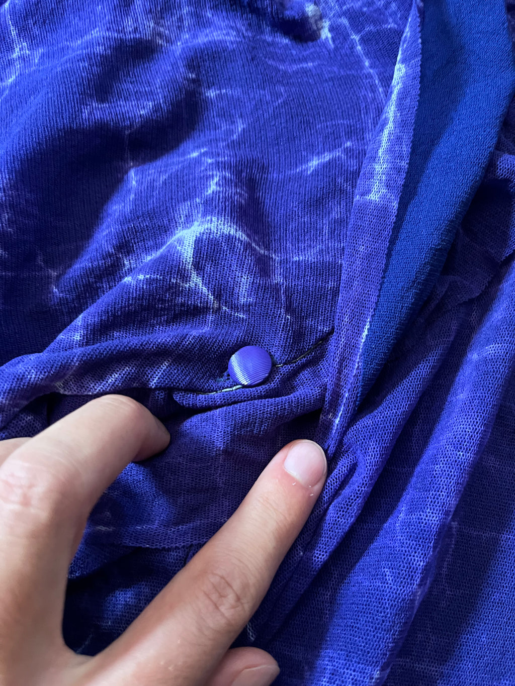 Jean Paul Gaultier Vintage Mesh Dress Purple Navy Women - M