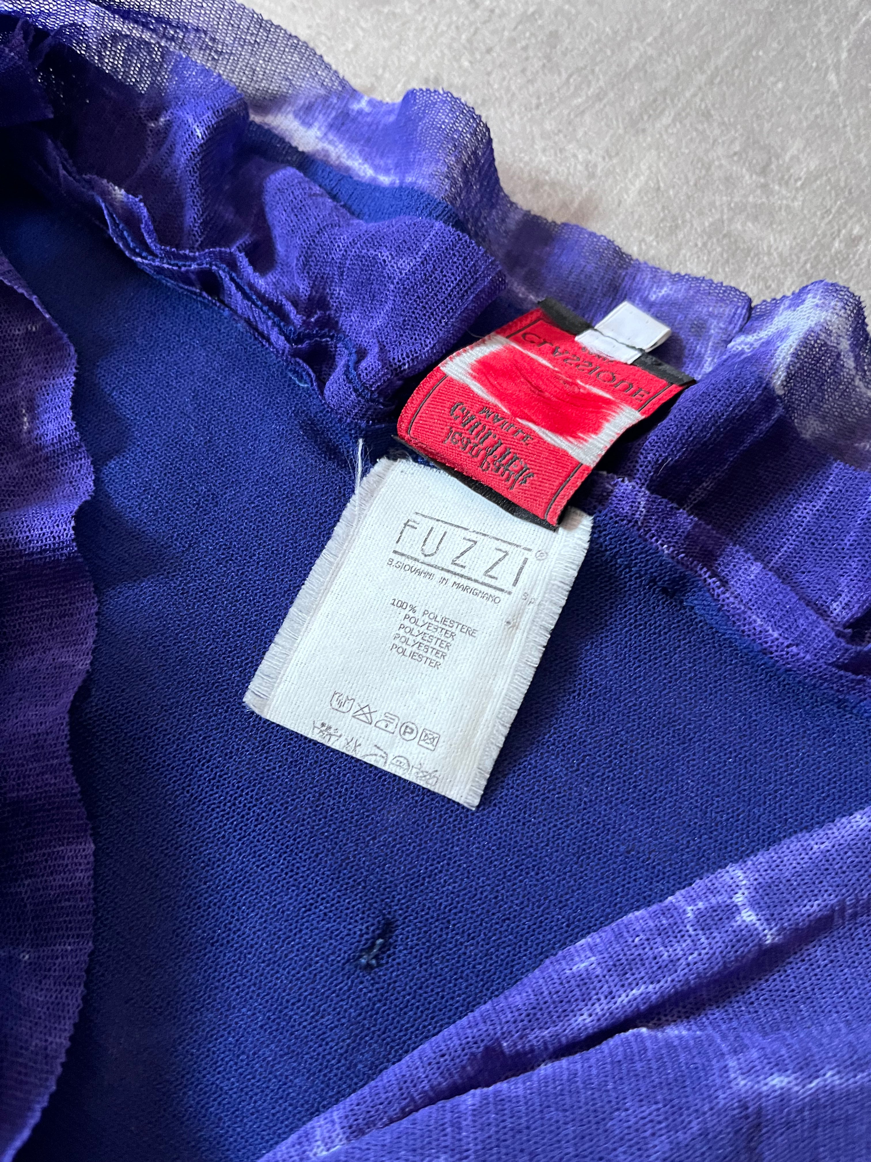 Jean Paul Gaultier Vintage Mesh Dress Purple Navy Women - M
