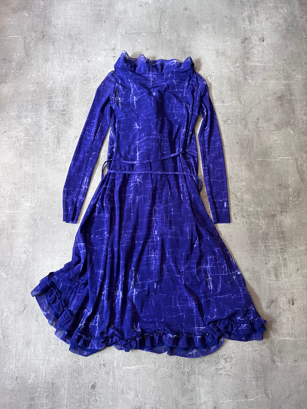 Jean Paul Gaultier Vintage Mesh Dress Purple Navy Women - M