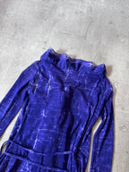 Jean Paul Gaultier Vintage Mesh Dress Purple Navy Women - M
