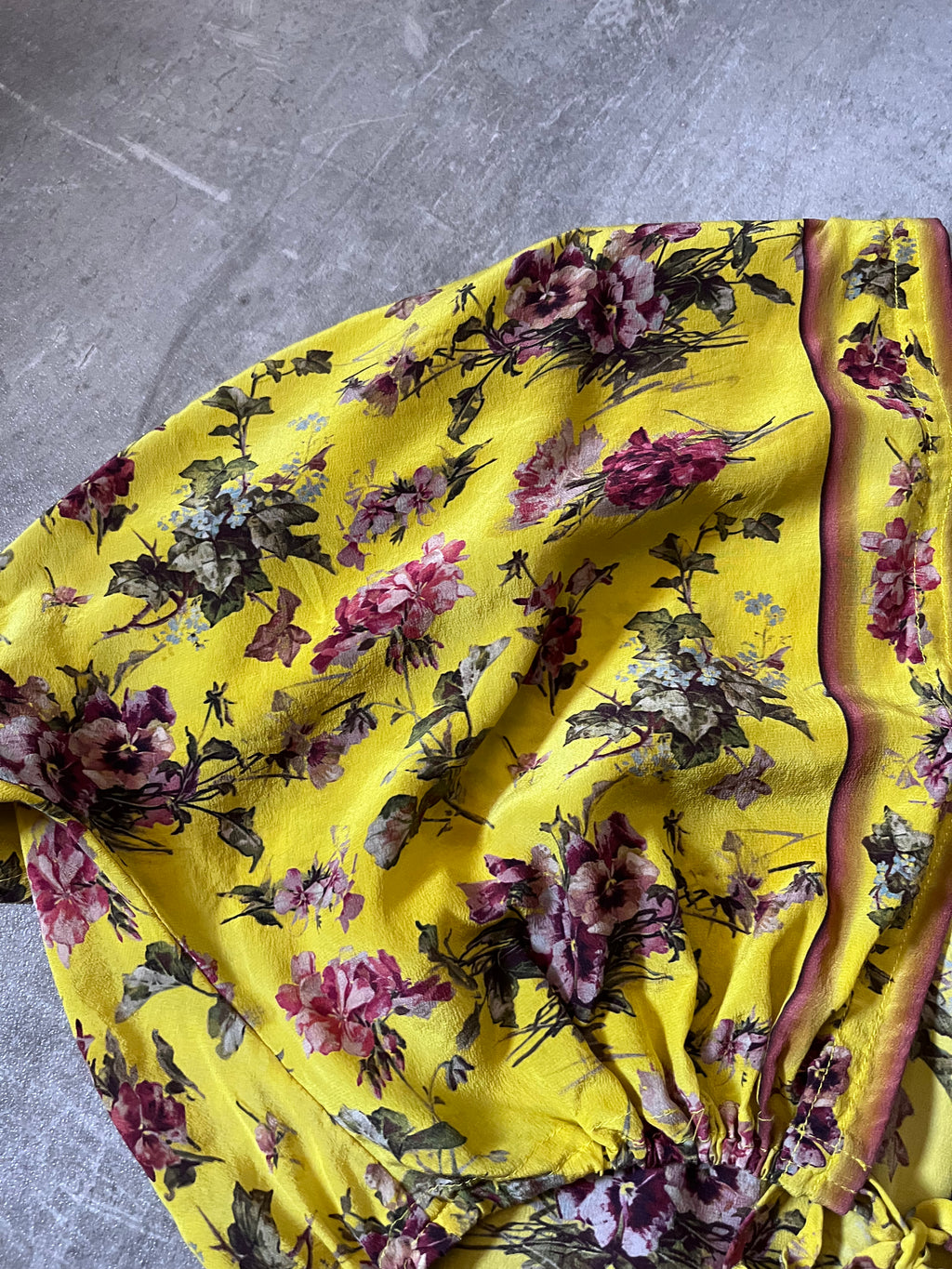 90s Jean Paul Gaultier Silk Floral Print Set of Two Tops Yellow Women - S