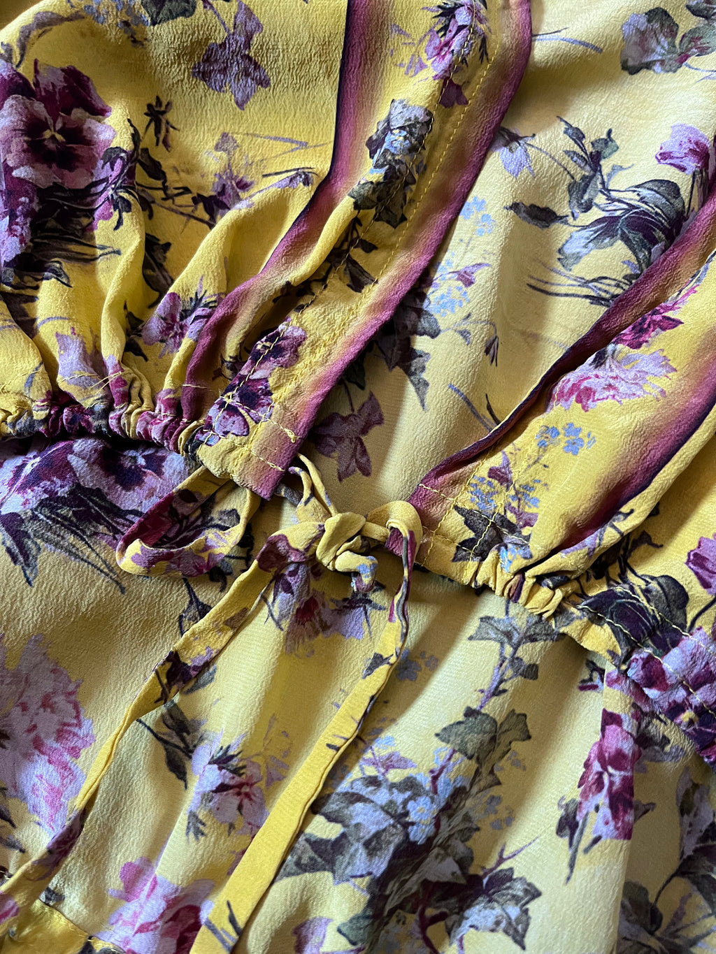 90s Jean Paul Gaultier Silk Floral Print Set of Two Tops Yellow Women - S