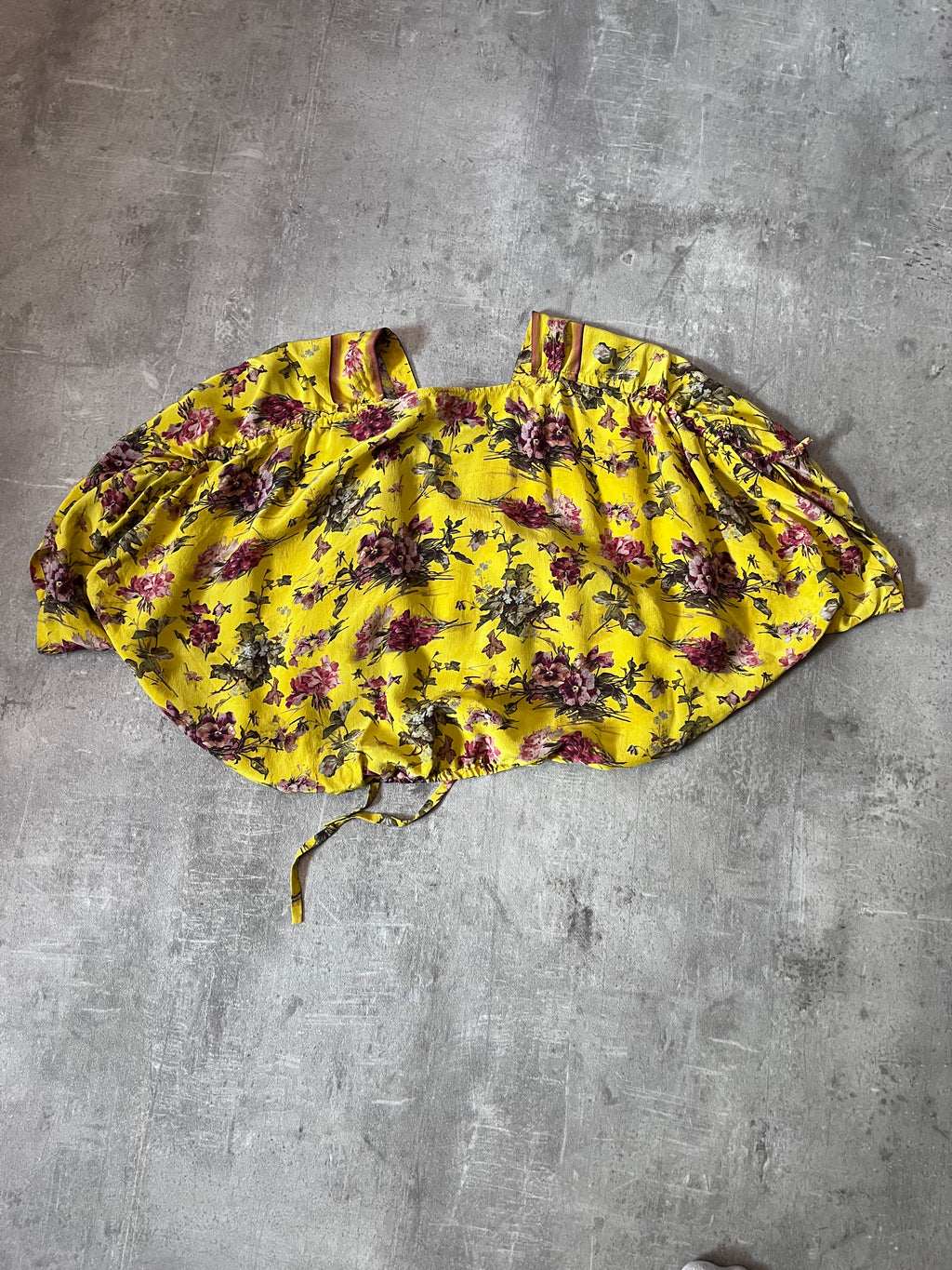 90s Jean Paul Gaultier Silk Floral Print Set of Two Tops Yellow Women - S