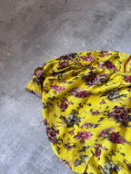 90s Jean Paul Gaultier Silk Floral Print Set of Two Tops Yellow Women - S
