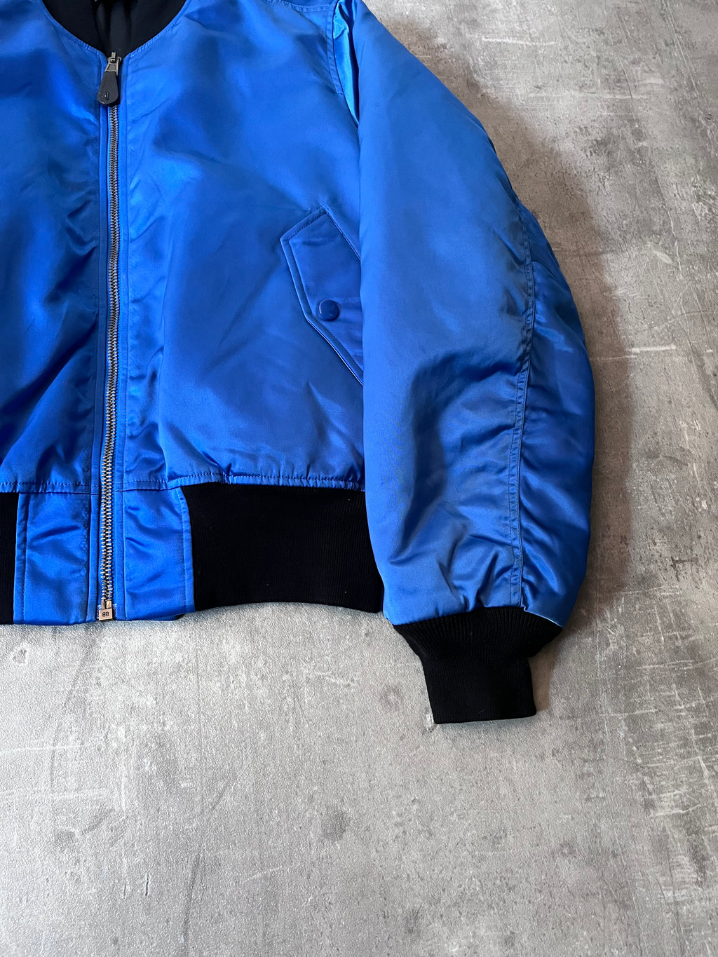 Balenciaga "Political Campaign" Nylon Bomber Jacket Blue Men - S