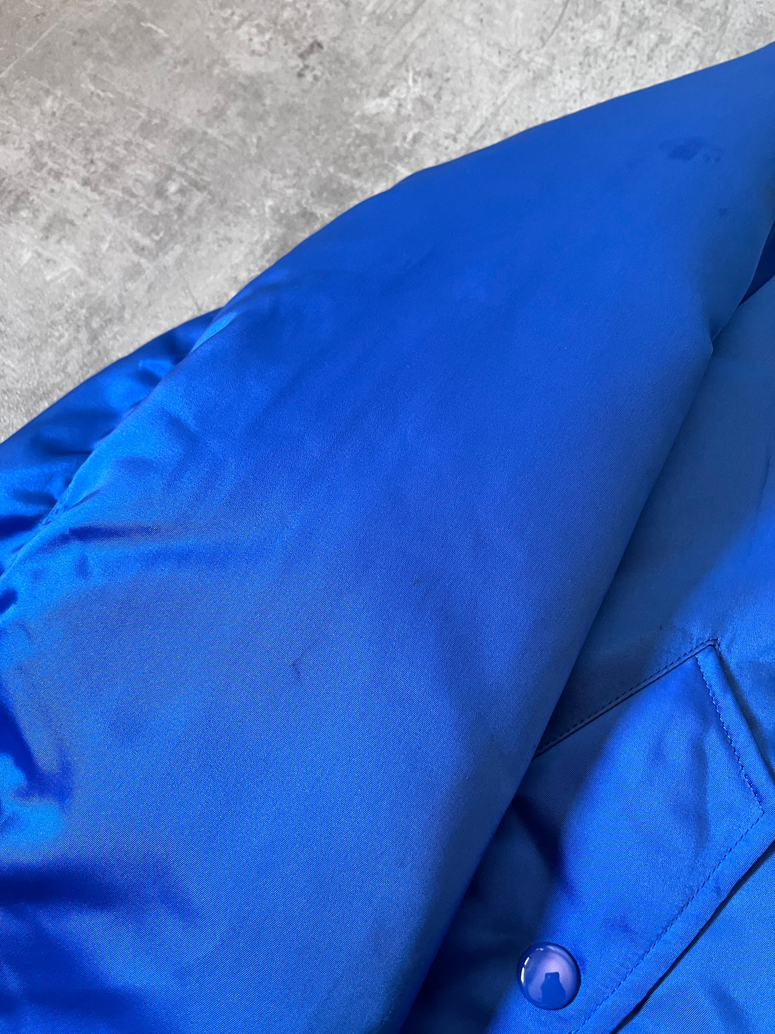 Balenciaga "Political Campaign" Nylon Bomber Jacket Blue Men - S