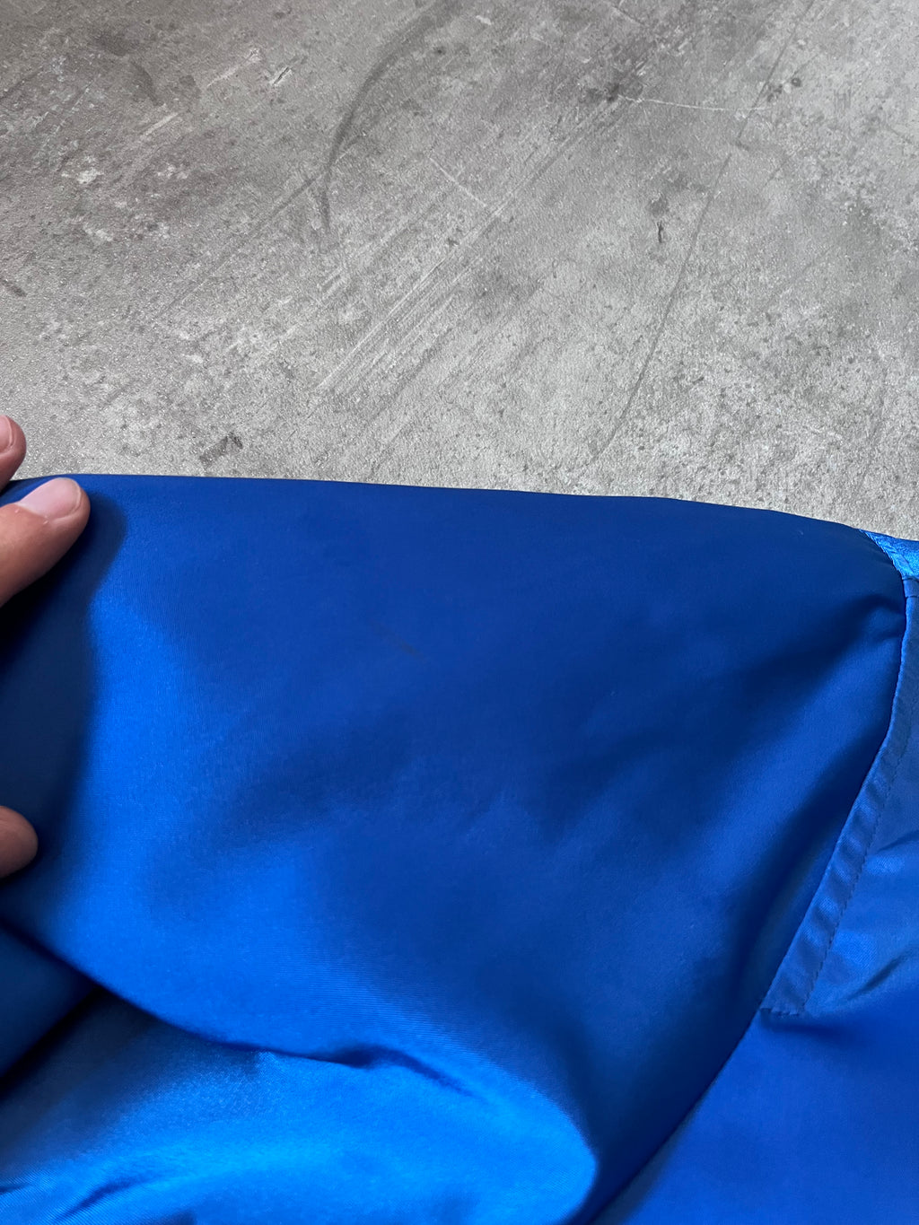 Balenciaga "Political Campaign" Nylon Bomber Jacket Blue Men - S