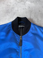 Balenciaga "Political Campaign" Nylon Bomber Jacket Blue Men - S