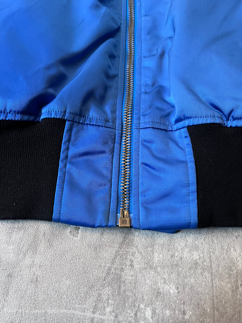 Balenciaga "Political Campaign" Nylon Bomber Jacket Blue Men - S