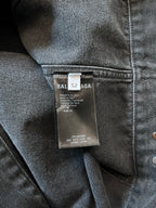 Balenciaga All Over Logo Print Denim Jacket Black Men - L