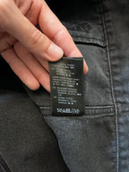 Balenciaga All Over Logo Print Denim Jacket Black Men - L