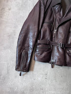 Jil Sander by Raf Simons Leather Ramones Jacket Brown Men - M