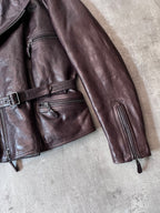 Jil Sander by Raf Simons Leather Ramones Jacket Brown Men - M