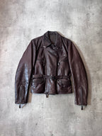 Jil Sander by Raf Simons Leather Ramones Jacket Brown Men - M