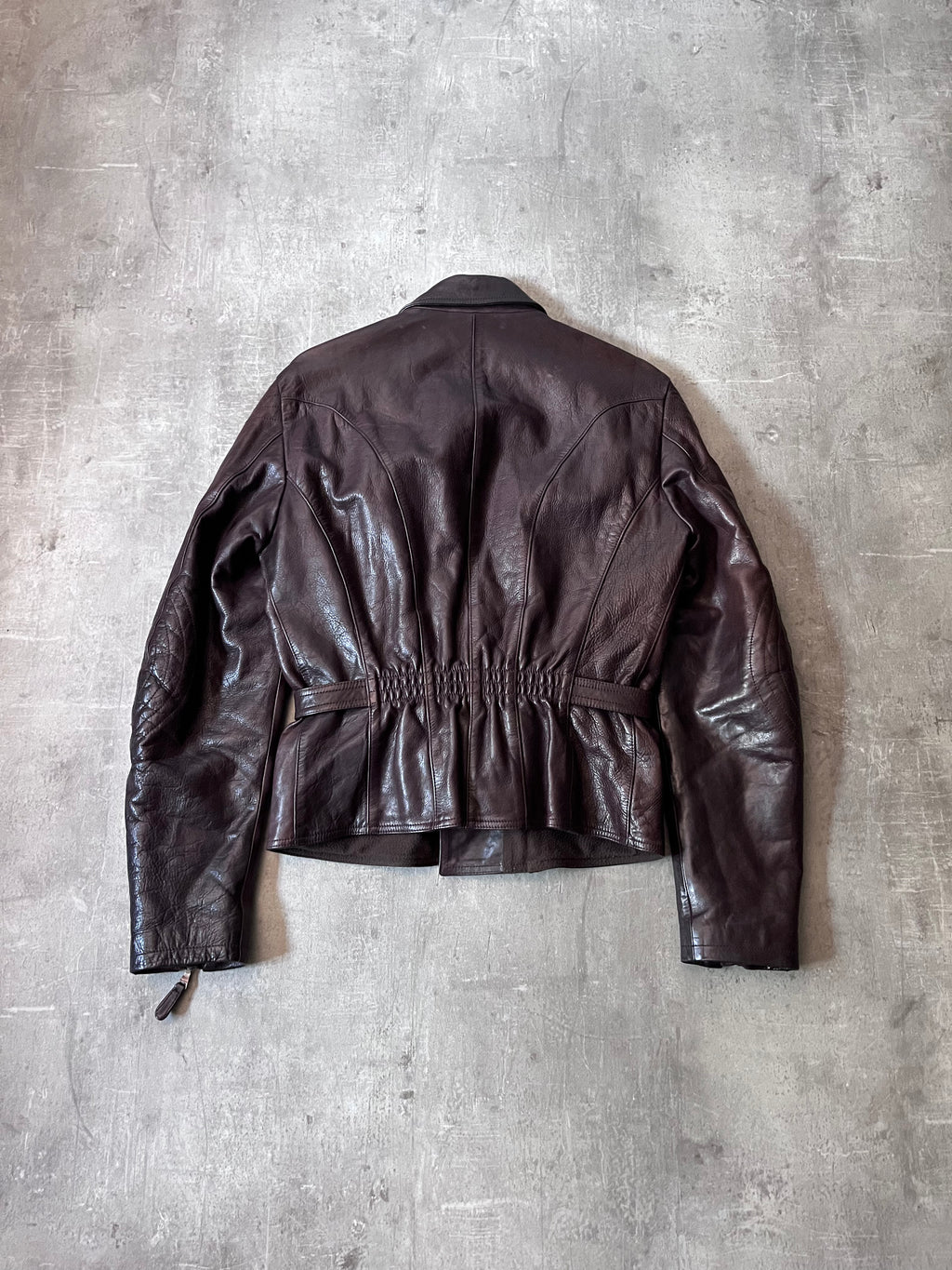Jil Sander by Raf Simons Leather Ramones Jacket Brown Men - M
