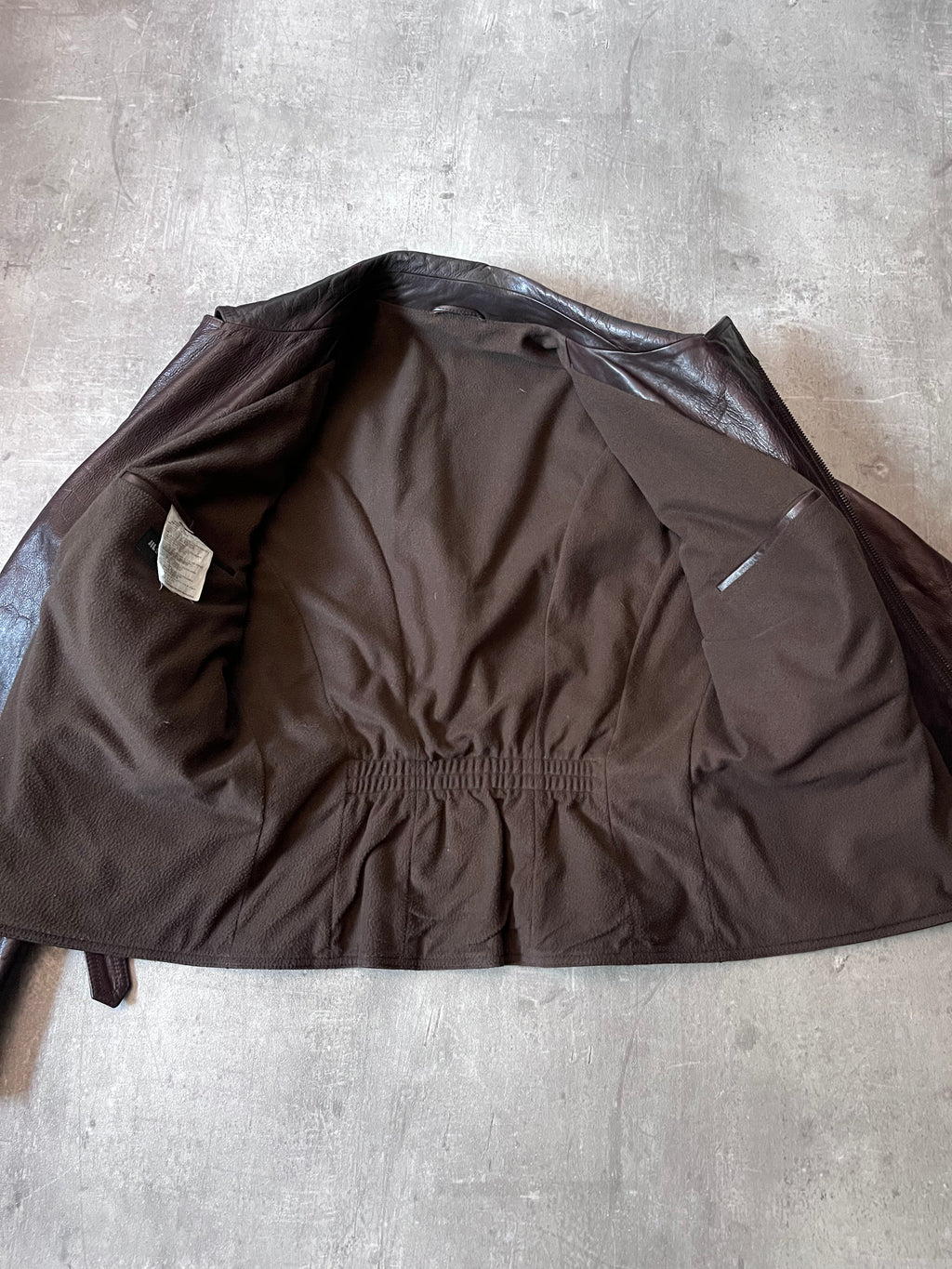 Jil Sander by Raf Simons Leather Ramones Jacket Brown Men - M