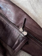 Jil Sander by Raf Simons Leather Ramones Jacket Brown Men - M