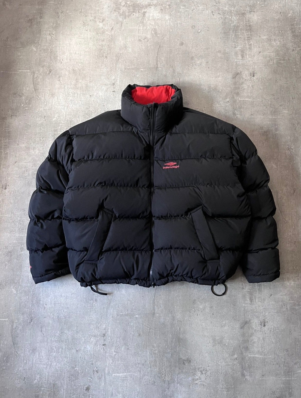 S/S 2024 Balenciaga Reversible Bomber Puffer Jacket  Black Red Men - L