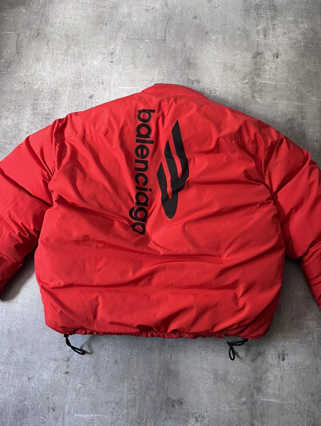 S/S 2024 Balenciaga Reversible Bomber Puffer Jacket  Black Red Men - L