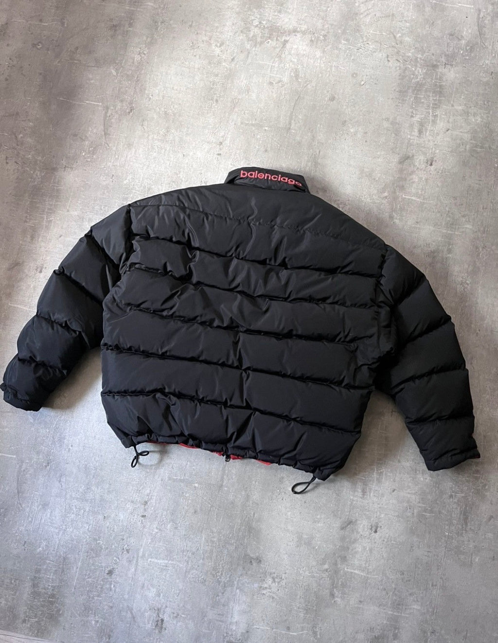S/S 2024 Balenciaga Reversible Bomber Puffer Jacket  Black Red Men - L