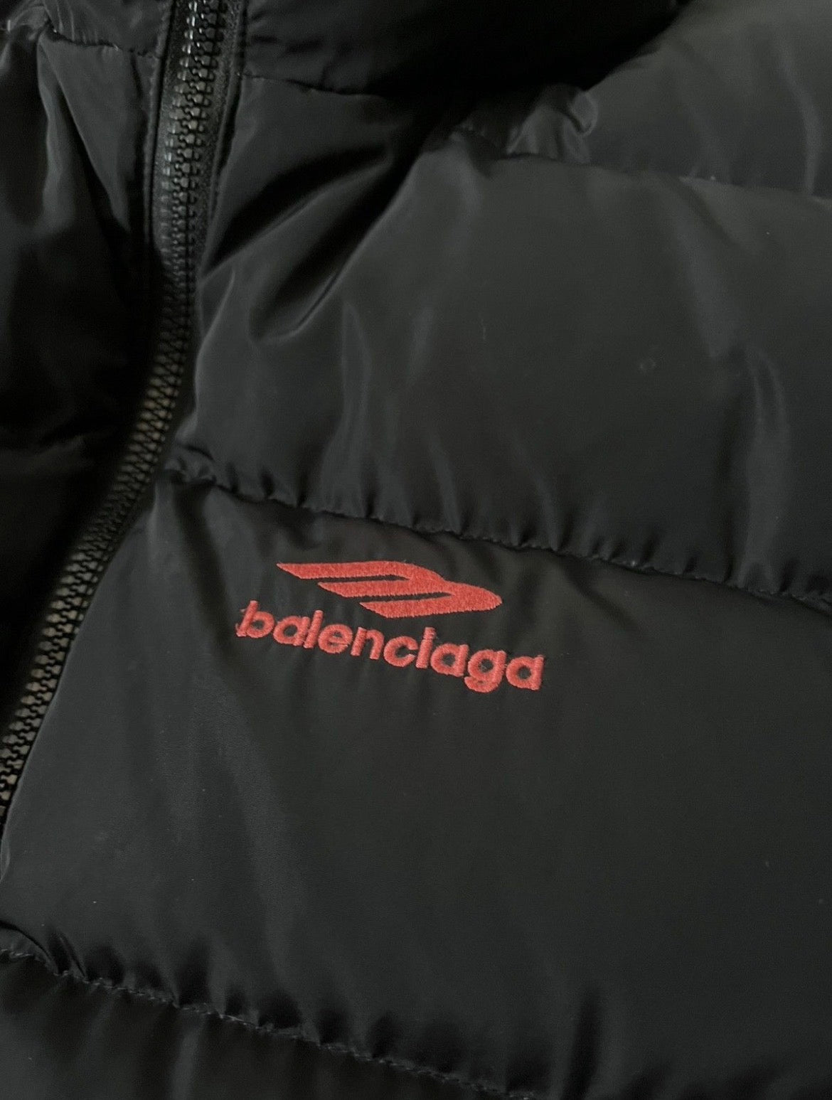 S/S 2024 Balenciaga Reversible Bomber Puffer Jacket  Black Red Men - L