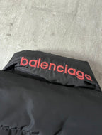 S/S 2024 Balenciaga Reversible Bomber Puffer Jacket  Black Red Men - L