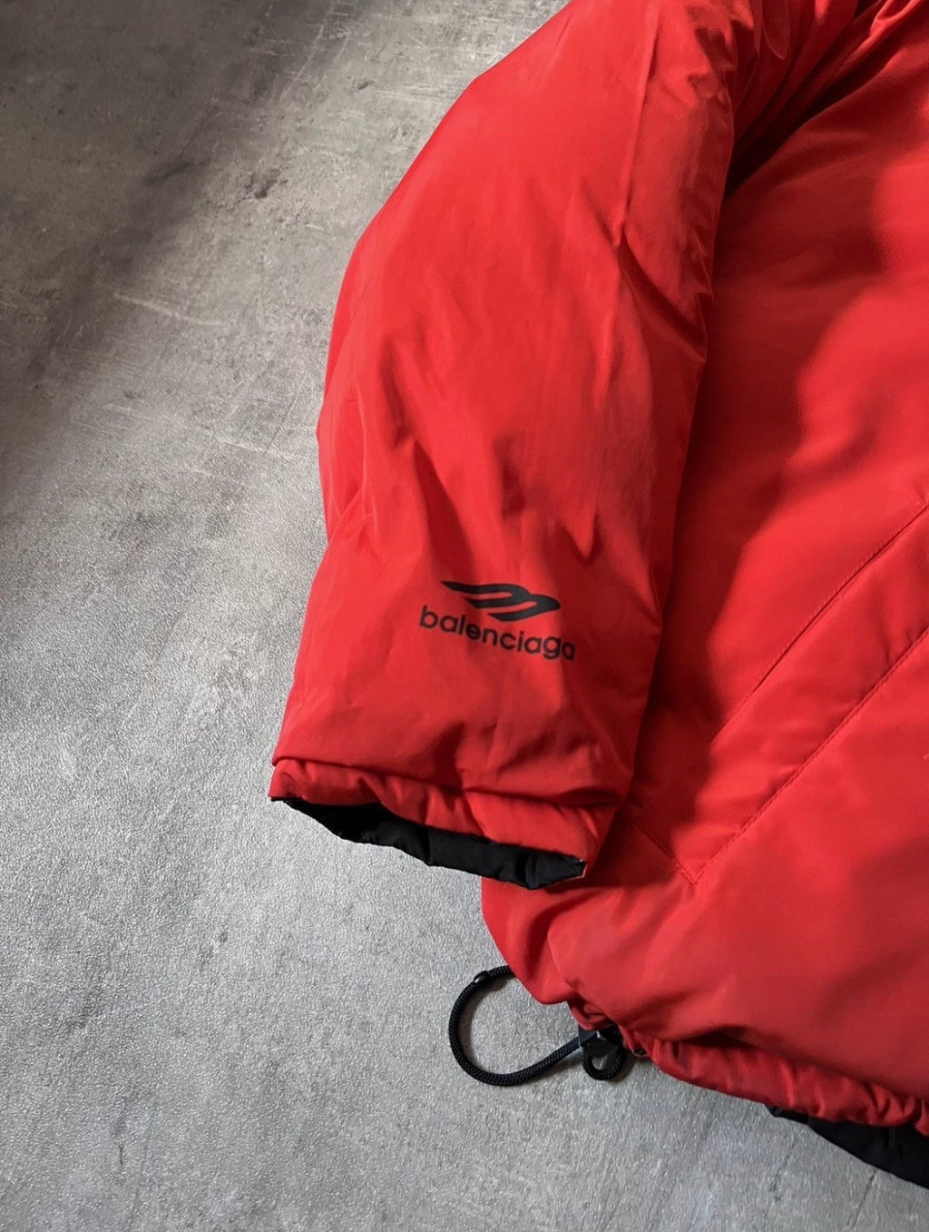 S/S 2024 Balenciaga Reversible Bomber Puffer Jacket  Black Red Men - L