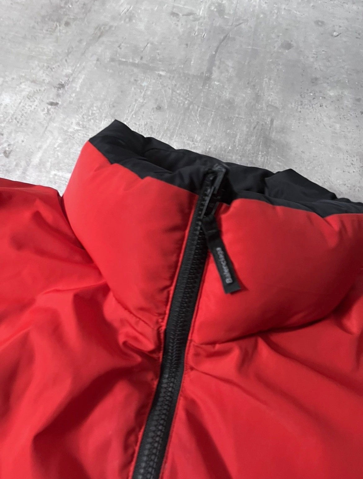 S/S 2024 Balenciaga Reversible Bomber Puffer Jacket  Black Red Men - L