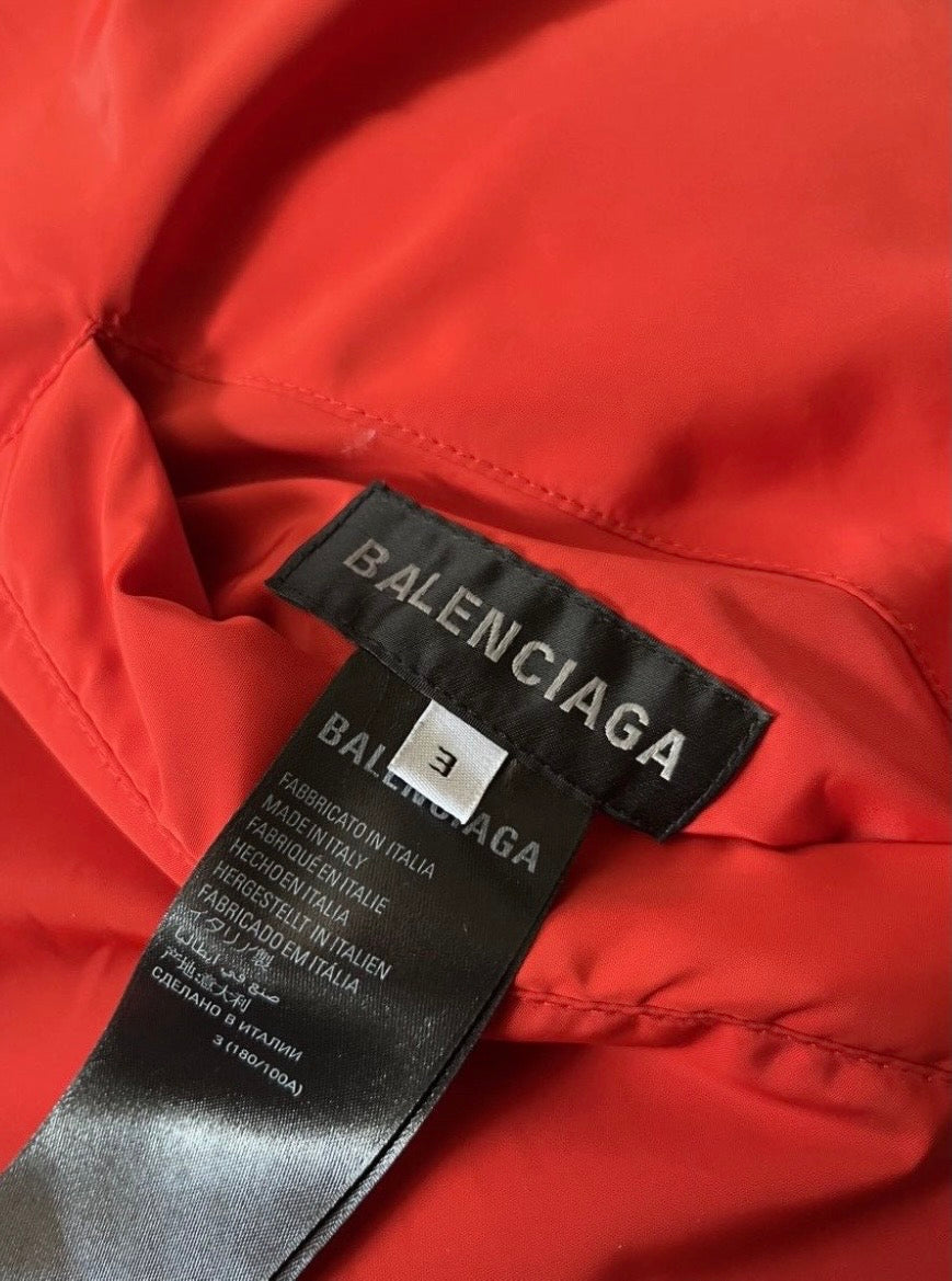 S/S 2024 Balenciaga Reversible Bomber Puffer Jacket  Black Red Men - L