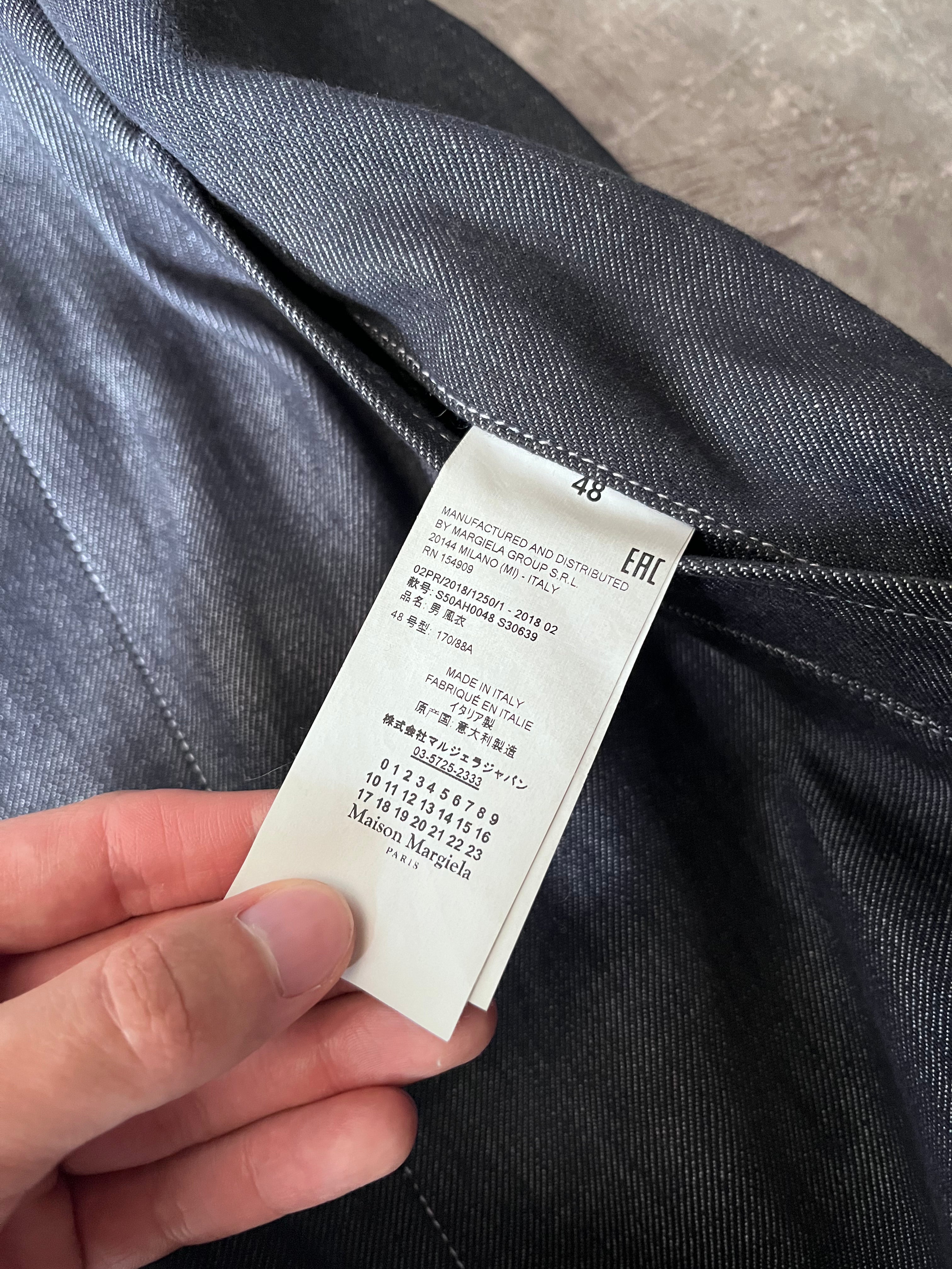 F/W 2018 Maison Margiela Denim Coat Navy Men - M