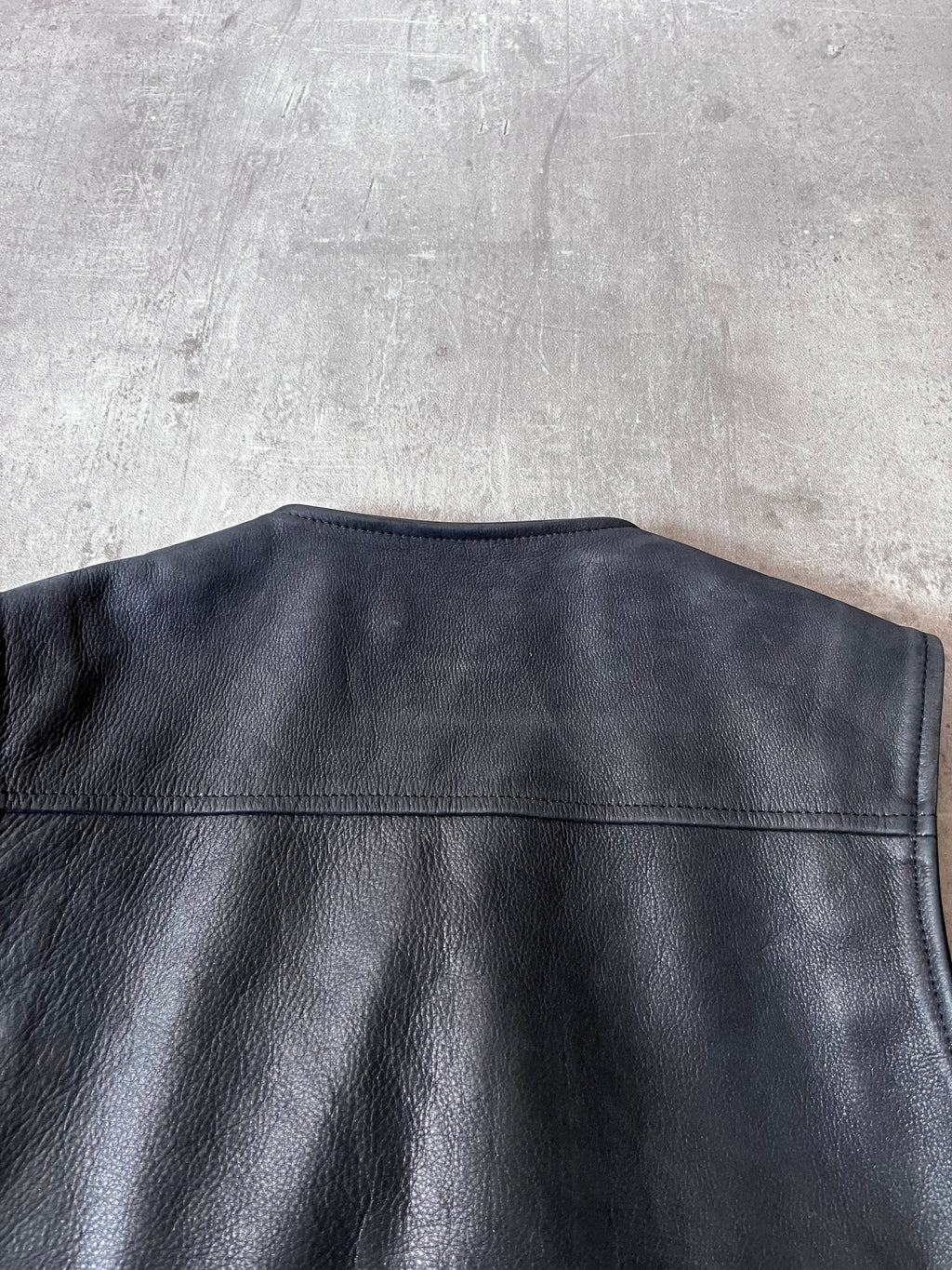 F/W 2010 Maison Margiela Replica Biker Leather Vest Black Men - S
