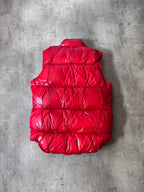 F/W 2008 Maison Margiela Wrinkled Feather Puffer Vest Red Men - M