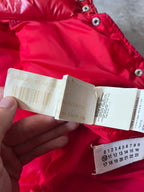 F/W 2008 Maison Margiela Wrinkled Feather Puffer Vest Red Men - M