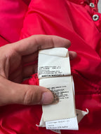 F/W 2008 Maison Margiela Wrinkled Feather Puffer Vest Red Men - M