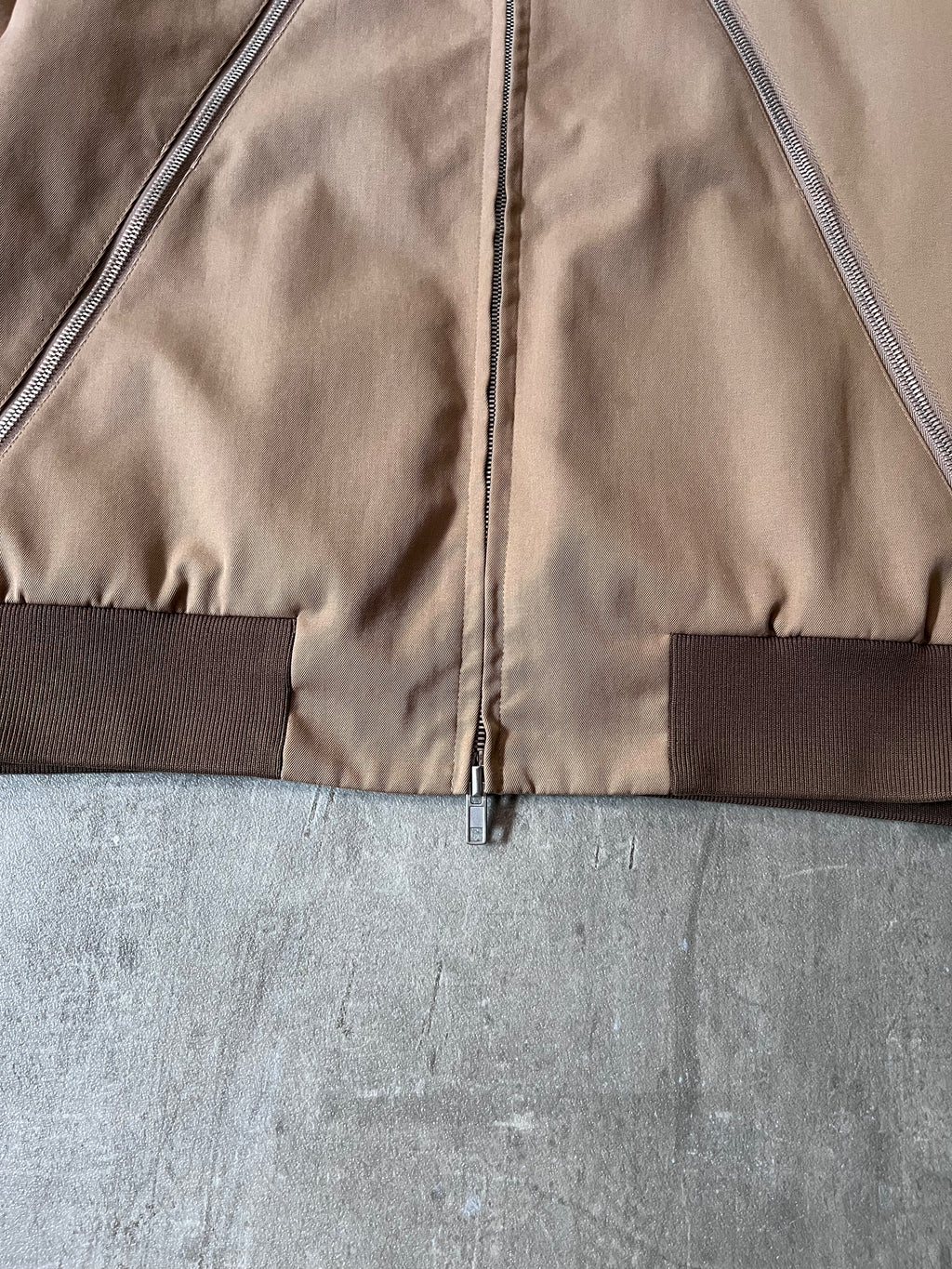S/S 2018 Maison Margiela Cotton Silk 5 Zip Style Jacket Beige Brown Men - M