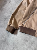 S/S 2018 Maison Margiela Cotton Silk 5 Zip Style Jacket Beige Brown Men - M