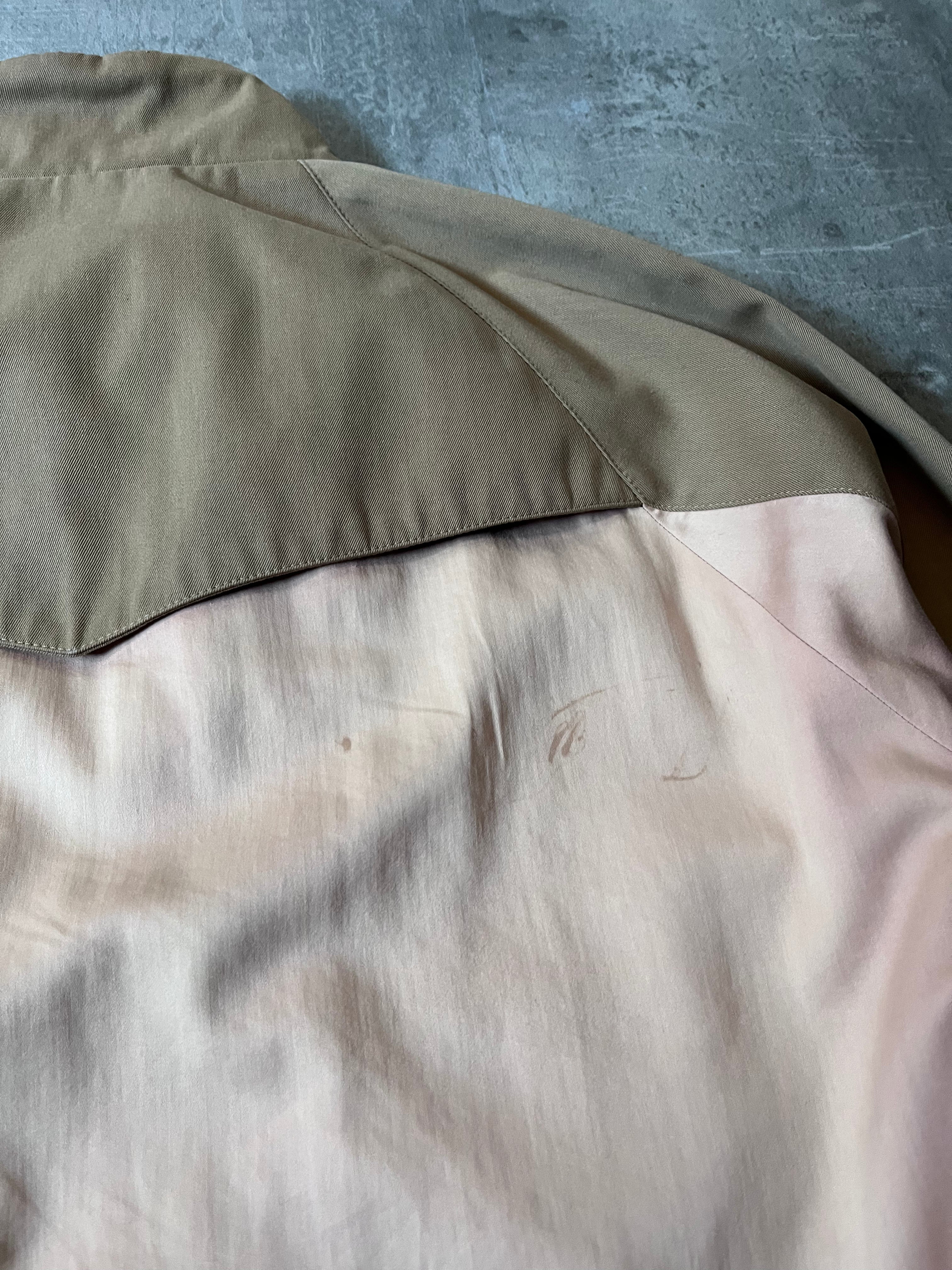 S/S 2018 Maison Margiela Cotton Silk 5 Zip Style Jacket Beige Brown Men - M