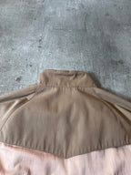 S/S 2018 Maison Margiela Cotton Silk 5 Zip Style Jacket Beige Brown Men - M